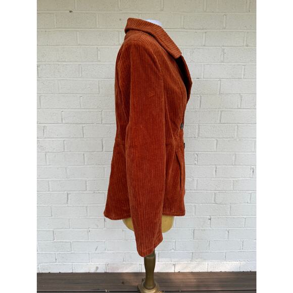 Cabi Rust Corduroy Jacket Style 4123 Wide Corduroy Double Breasted Blazer M - Picture 5 of 14